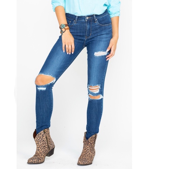 Levi’s 721 High Rise Destroyed Manic Monday Jeans | 27 - Picture 11 of 11